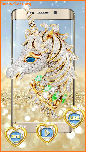 Theme Unicorn Diamond Wallpaper screenshot