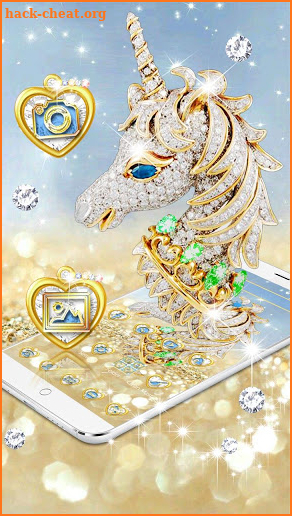 Theme Unicorn Diamond Wallpaper screenshot