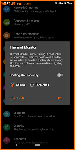 Thermal Monitor: Temperature & Throttling screenshot