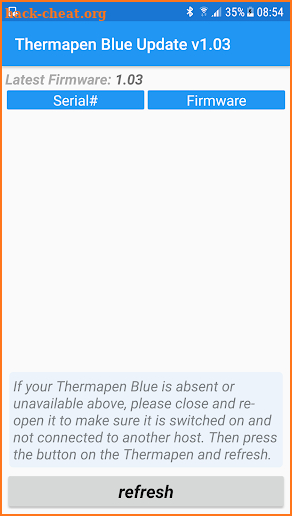 Thermapen Blue Update screenshot