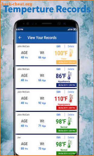 Thermometer Body Temperature screenshot