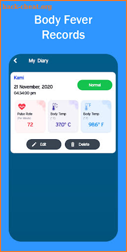 Thermometer For Fever - Body Temperature Diary screenshot