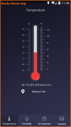 Thermometer - Hygrometer & room temperature app screenshot