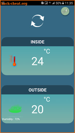 Thermometer° (inside & outside) screenshot