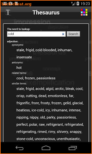 Thesaurus Pro screenshot