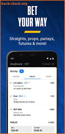 theScore Bet: Sports Bettin‪g screenshot
