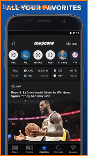 theScore: Live Sports News, Scores, Stats & Videos screenshot