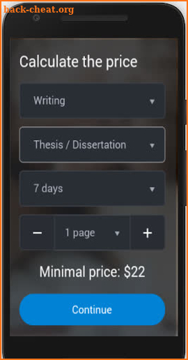 Thesis & Dissertation writing service screenshot