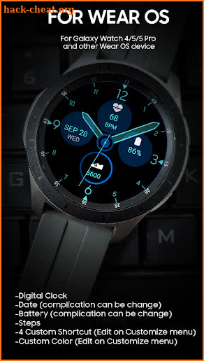 Thin - Analog watch face screenshot