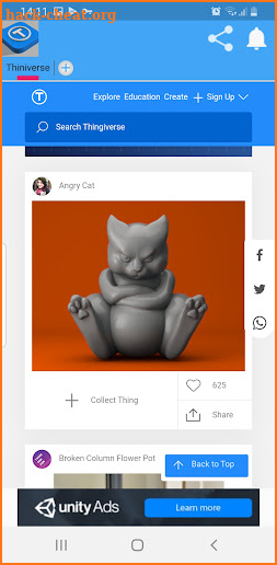 Thingiverse STL Library screenshot