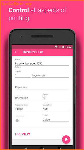 ThinkFree Print screenshot