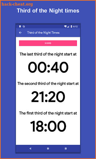 Third of the Night Calculator screenshot