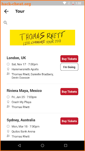 Thomas Rhett's: Home Team App screenshot