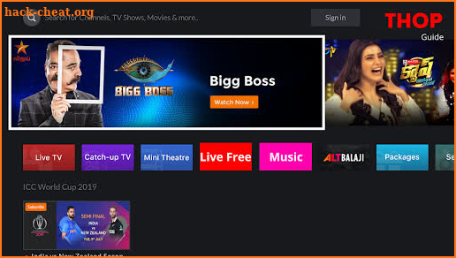 Thop Live Tv All Channels Free Online Guide screenshot
