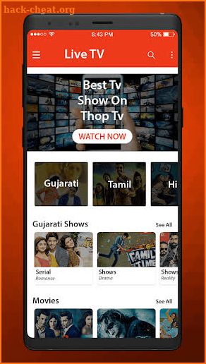Thop TV : Free HD Live TV Tips & Guide screenshot