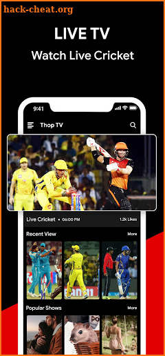 Thop TV - Free Live Cricket Thop TV Guide screenshot