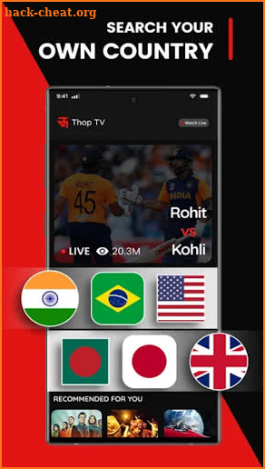 Thop TV Free - Live Thop TV Cricket Guide screenshot