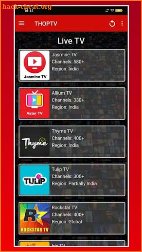 Thop TV : Live Cricket TV - Free HD Live TV Guide screenshot