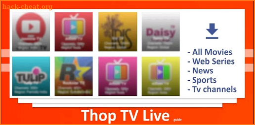 THOP TV - Live Cricket TV , Movies Free Guide 2021 screenshot