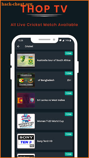 Thop TV - Live Cricket TV Streaming Advice screenshot