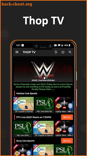 ThopTV Tips - Live Cricket TV Streaming 2021 screenshot
