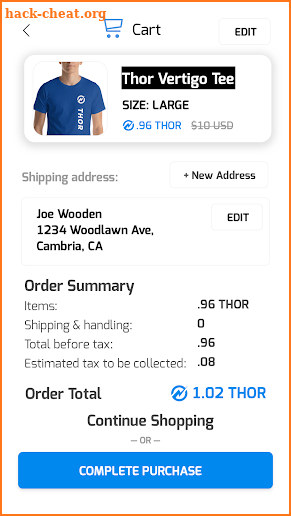 Thor Payments and Benefits screenshot