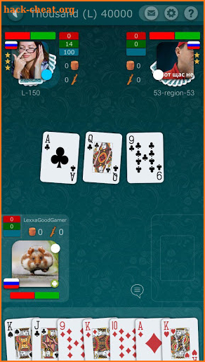 Thousand LiveGames - free online card game 1000 screenshot