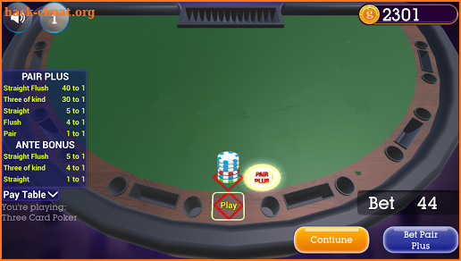 Three Card Poker Texas Holdem screenshot