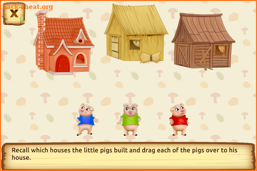 Three Little Pigs - Fairy Tale with Games Free screenshot
