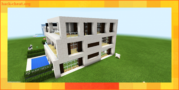 Three modern houses. Map for MCPE screenshot