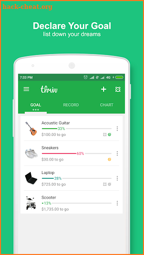 Thriv - Savings Goal screenshot