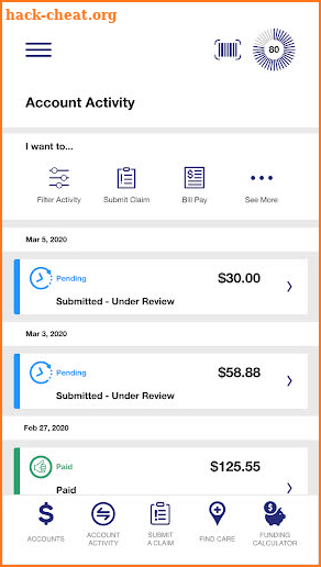 ThrivePass Pre-Tax Accounts screenshot