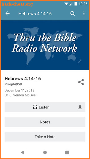 Thru the Bible Radio Network screenshot