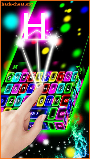 Thunder Neon Lights Keyboard Theme screenshot