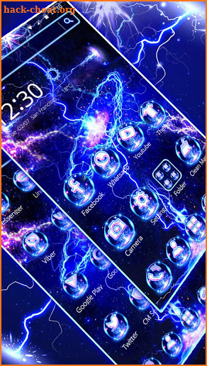 Thunder Screen Laser Theme screenshot