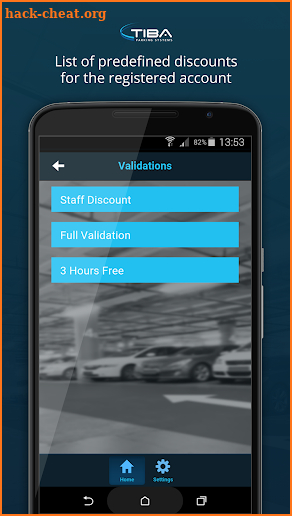 TIBA Validation screenshot