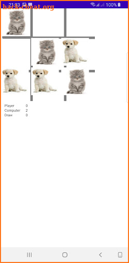 tic tac toe - dog and cat screenshot