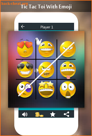 Tic Tac Toe With Emoji & Emoticon screenshot