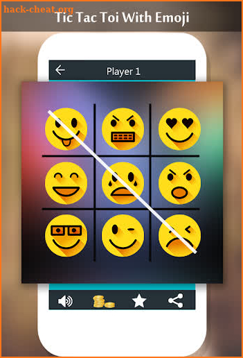 Tic Tac Toe With Emoji & Emoticon screenshot