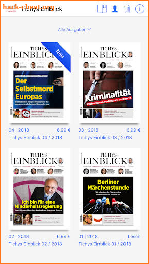 Tichys Einblick Magazin screenshot