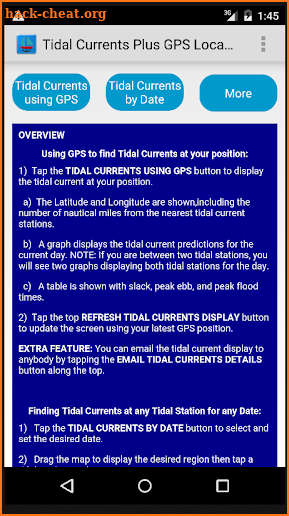 Tidal Currents + GPS Location screenshot