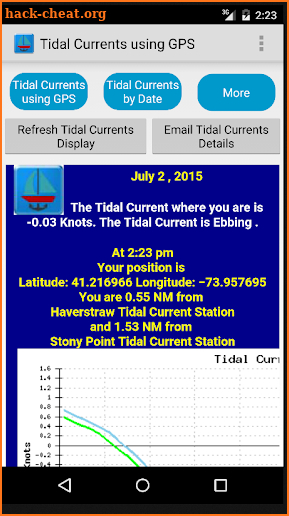 Tidal Currents + GPS Location screenshot