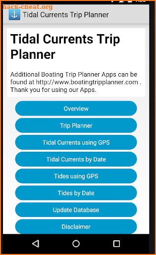 Tidal Currents Trip Planner screenshot