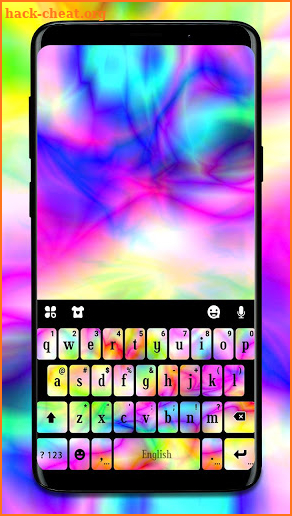 Tie Dye Swirls Keyboard Theme screenshot