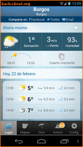 Tiempo y Temperatura screenshot