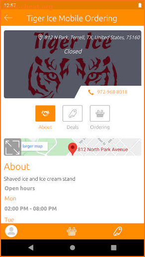 Tiger Ice Mobile Ordering screenshot