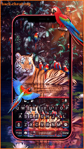 Tiger Wildlife Keyboard Background screenshot