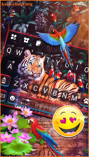 Tiger Wildlife Keyboard Background screenshot