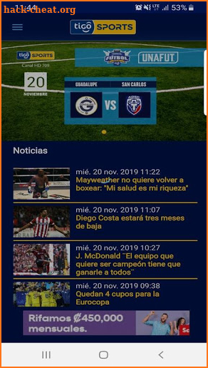 Tigo Sports Costa Rica screenshot