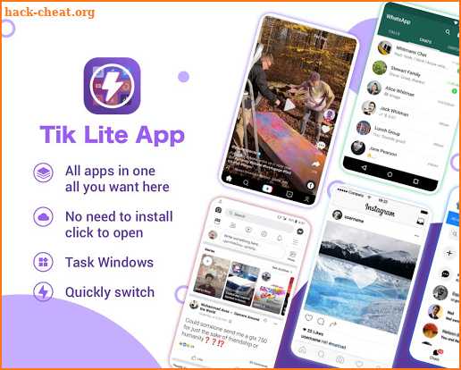 Tik Lite: All apps in one app for WhatsApp,Tik Tok screenshot